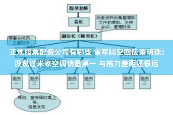 正规股票配资公司有哪些 雷军隔空回应董明珠：没说过米家空调销量第一 与格力差距还很远