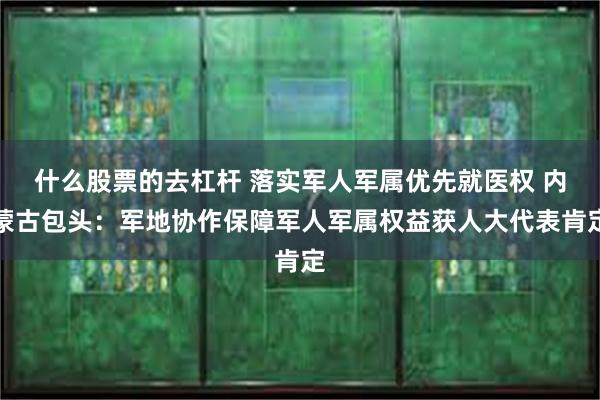 什么股票的去杠杆 落实军人军属优先就医权 内蒙古包头：军地协作保障军人军属权益获人大代表肯定