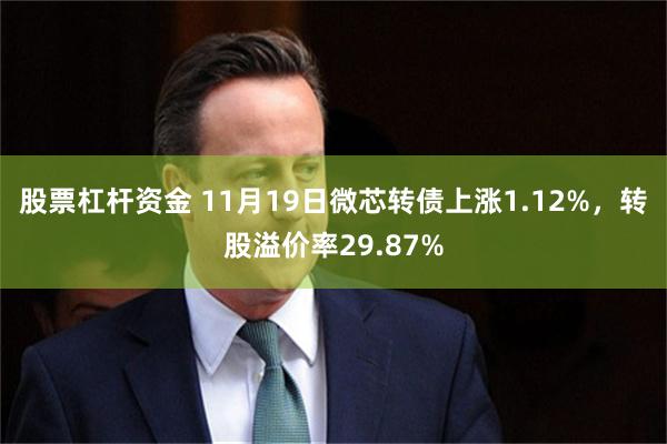 股票杠杆资金 11月19日微芯转债上涨1.12%，转股溢价率29.87%